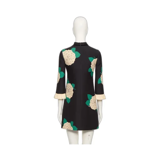 Valentino	Floral Printed High Neck Mini Dress