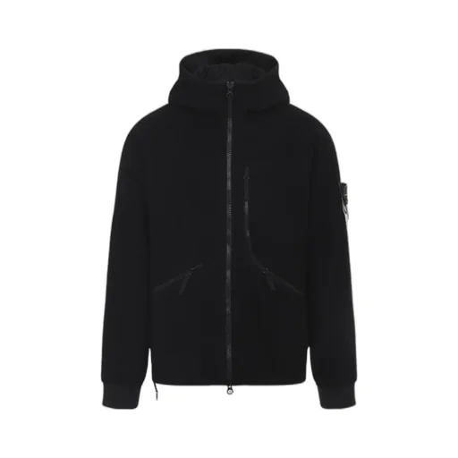 Stone Island Logo Patch Zip-Up Jacket