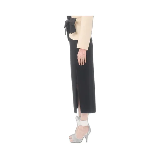 Valentino Side Slit Midi Skirt