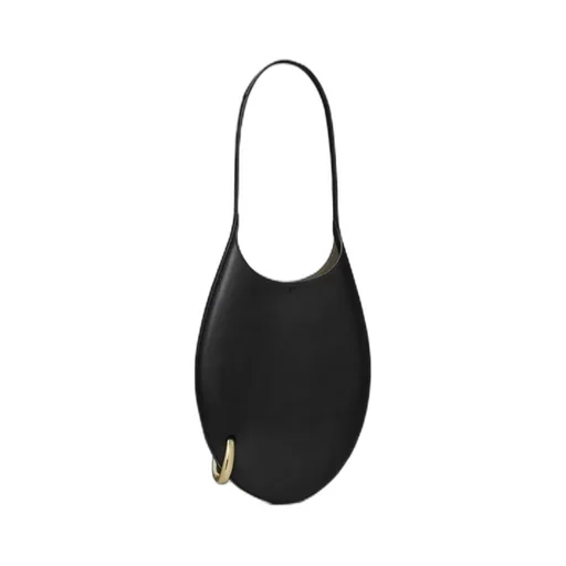 Small Pierced-Detail Leather Shoulder Bag