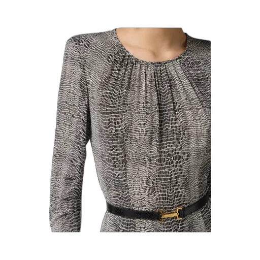 Elisabetta Franchi Printed Georgette Dress