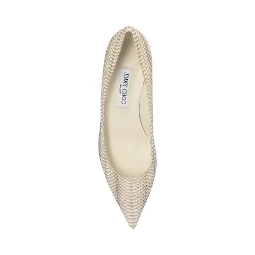 40Mm Amelia Snakeskin Pointed-Toe Pumps
