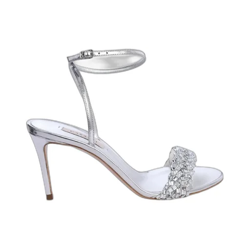 Round-Toe High-Heeled Sandals