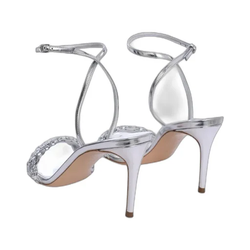 Round-Toe High-Heeled Sandals