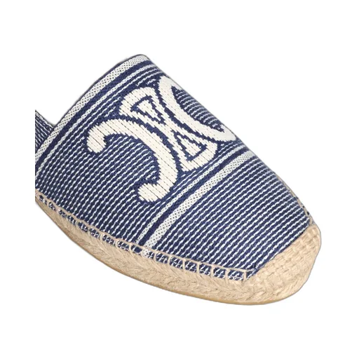 Les Espadrilles Celine In Striped Textile With Triomphe