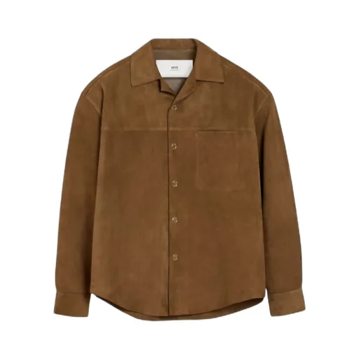 Brown Leather Overshirt