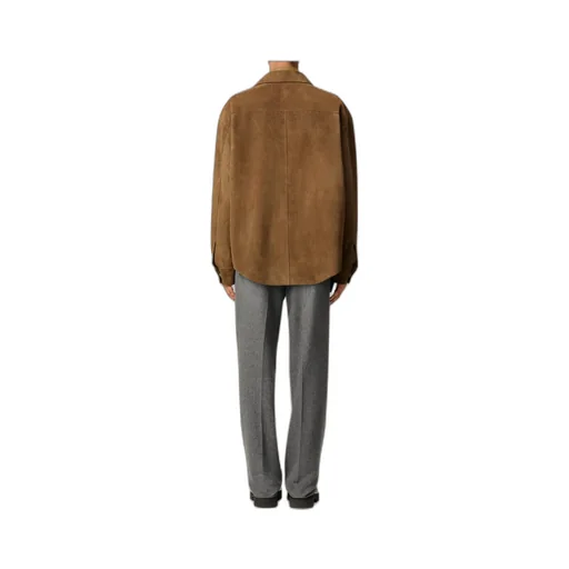 Brown Leather Overshirt