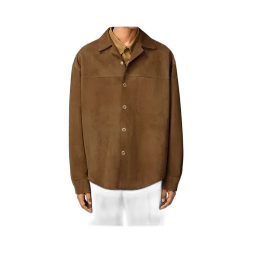 Brown Leather Overshirt