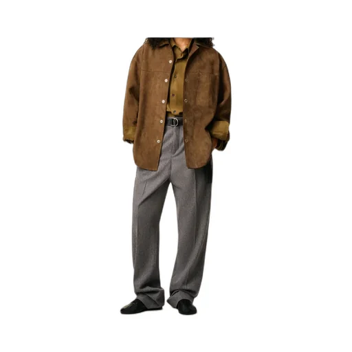 Brown Leather Overshirt