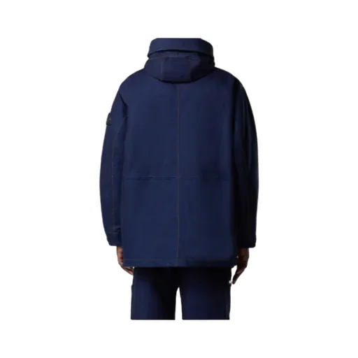 Stone Island Hooded Button-Up Short Parka