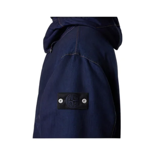 Stone Island Hooded Button-Up Short Parka