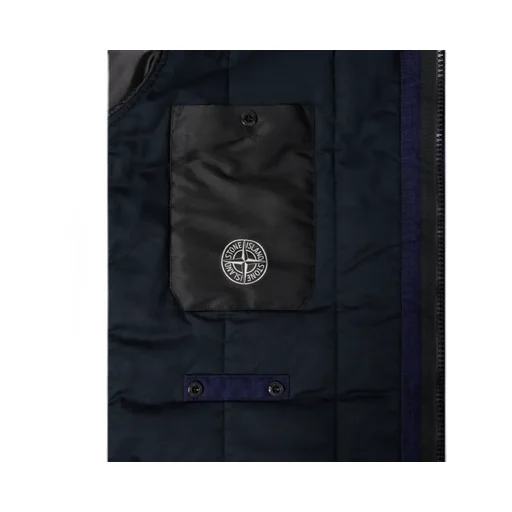 Stone Island Hooded Button-Up Short Parka