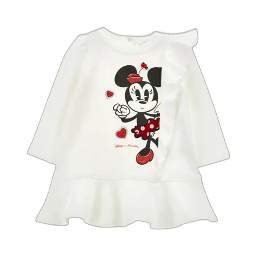Monnalisa Minnie Ruffle Sweatshirt Dress