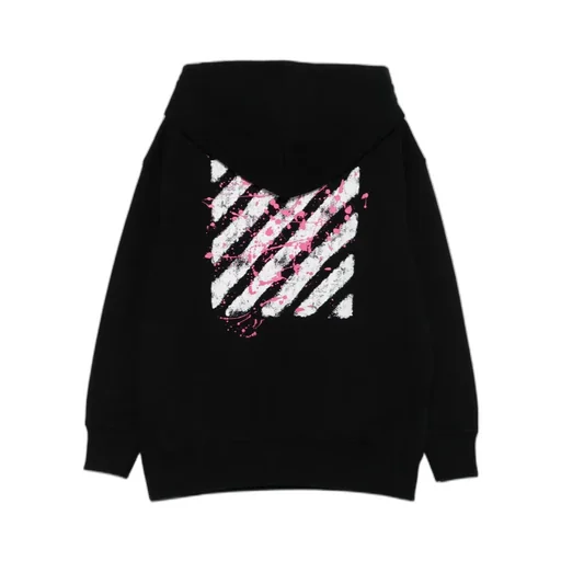 Off-White Kids Long Sleeved Graphic Printed Hoodie