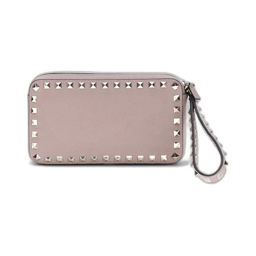 Valentino Garavani Rockstud Zip-Up Clutch Bag