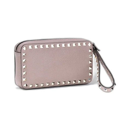 Valentino Garavani Rockstud Zip-Up Clutch Bag
