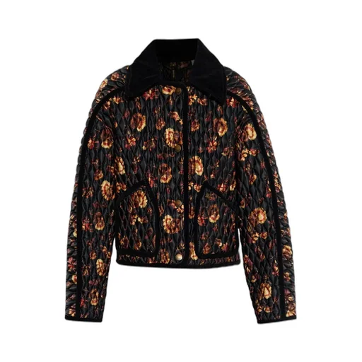 Burberry Floral Printed Quilted Jacket
