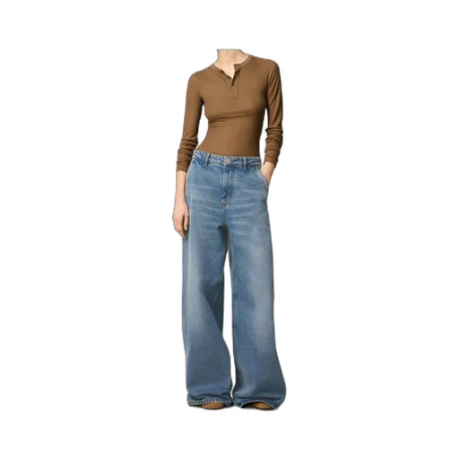 Waistband Denim Trousers