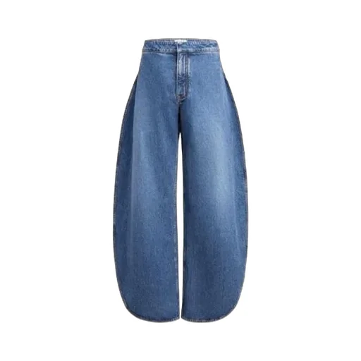 AlaÏA Zip-Fly Wide Leg Jeans