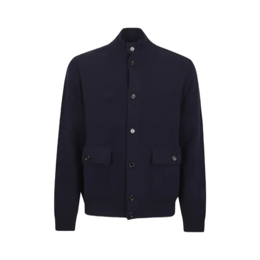 Lardini High-Neck Buttoned Knitted Cardigan