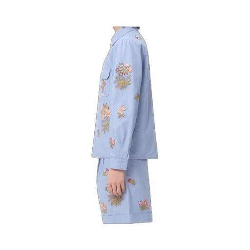 Embroidered Denim Shirt