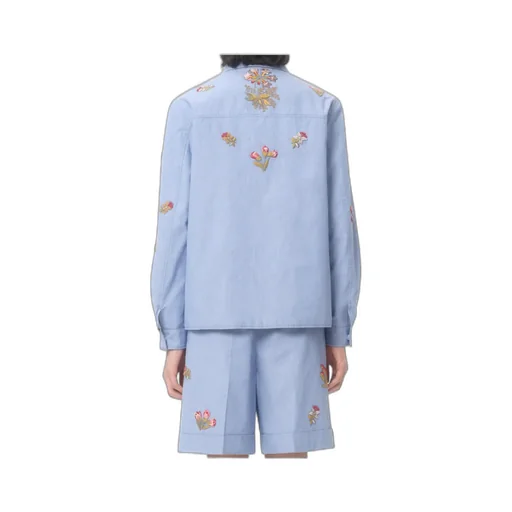 Embroidered Denim Shirt