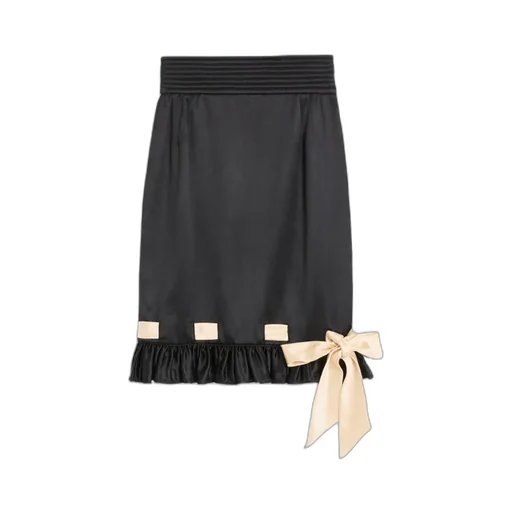 Double Satin Midi Skirt