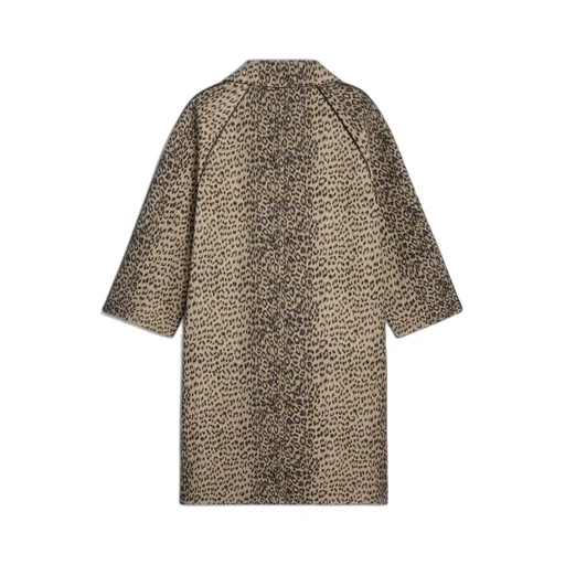 Laminated Coat In Leopard Cotton