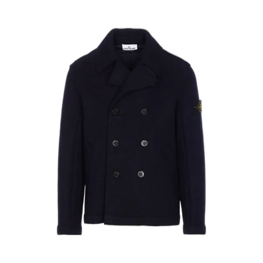 Stone Island Logo Patch Double-Breasted Coat