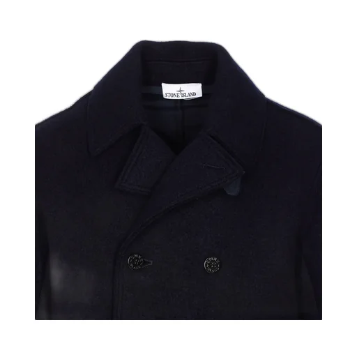 Stone Island Logo Patch Double-Breasted Coat