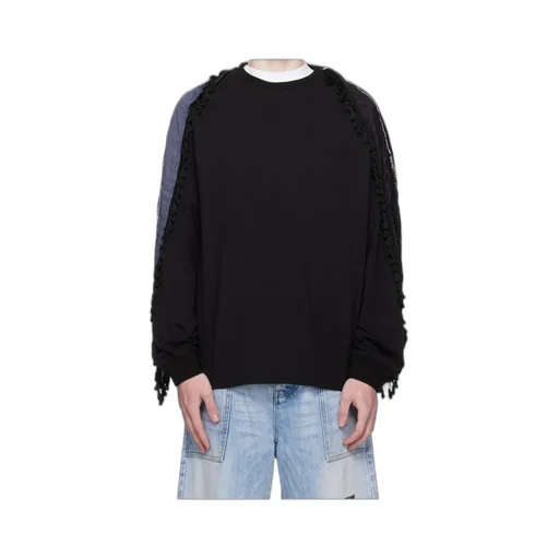 Print-Panel Cotton Sweatshirt