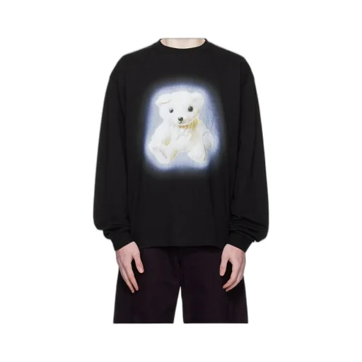 Teddy-Print Long-Sleeve Top
