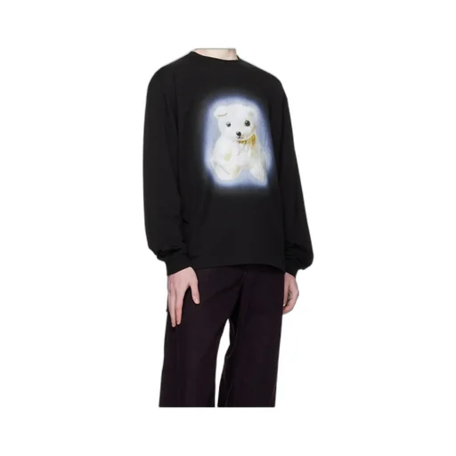 Teddy-Print Long-Sleeve Top