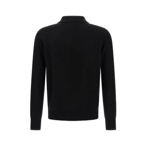 Saint Laurent Long-Sleeved Polo Sweater