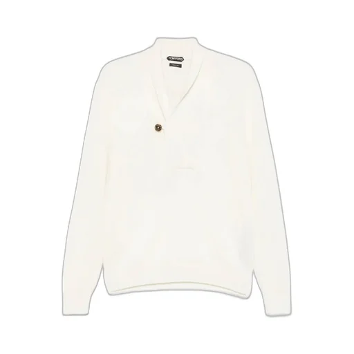 Tom Ford Botton-Detailed Shawl Collar Jumper