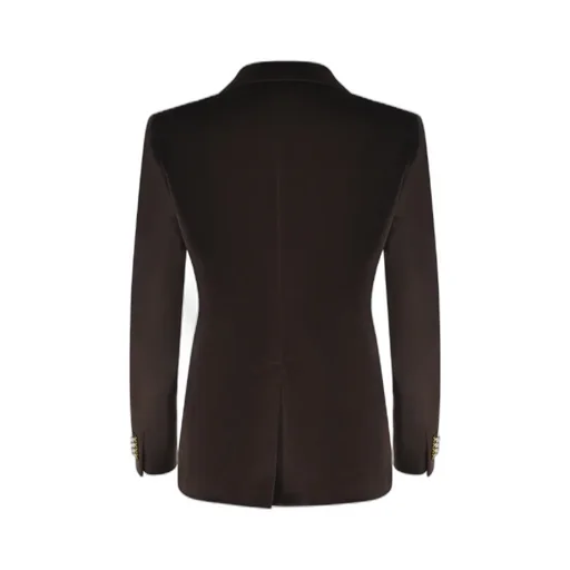 Tagliatore Double-Breasted Velvet Effect Blazer