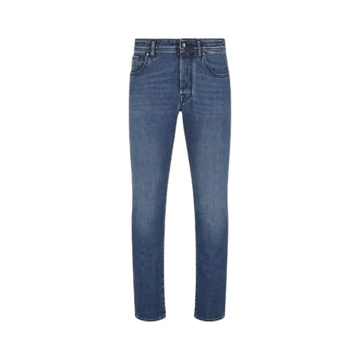 Jacob Cohen Logo-Patch Tapered-Leg Jeans