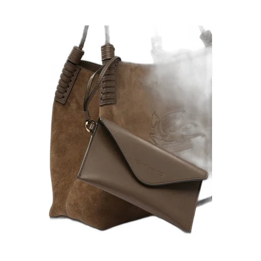 Libra Braided-Handle Suede Tote Bag