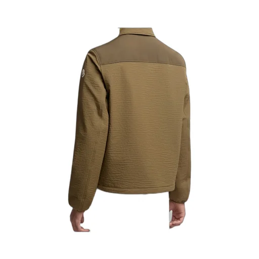 Moncler Logo Patch Zip-Up Shirt