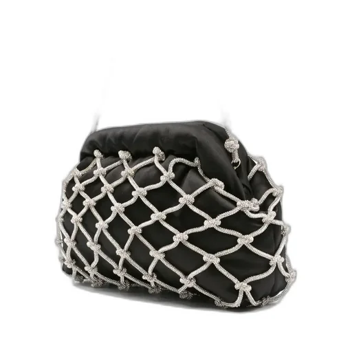 Crystal-Embellished Shoulder Bag