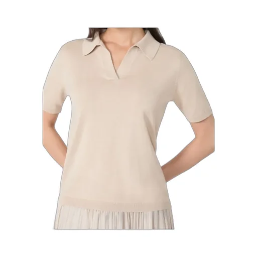 Silk And Cotton Polo T-Shirt