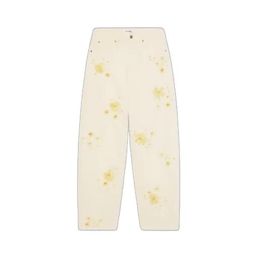 Floral-Embellished Jeans
