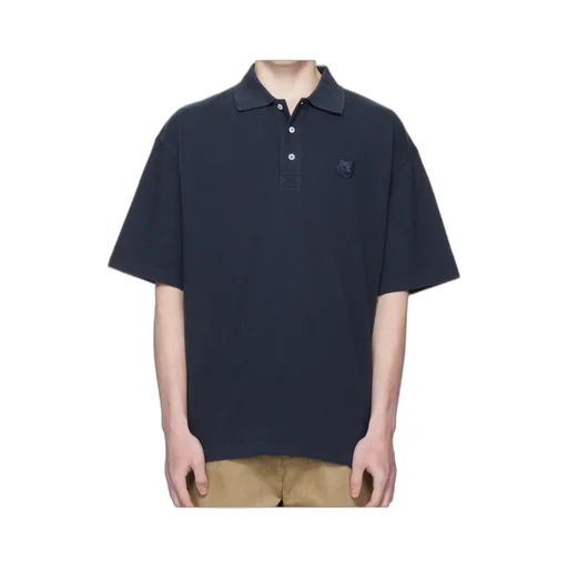 Bold Fox-Head Patch Polo Shirt