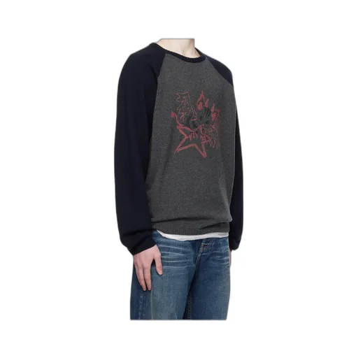 Raglan-Sleeve Graphic-Print Sweater