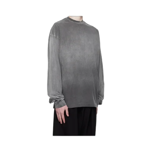 Long-Sleeve Washed-Effect T-Shirt