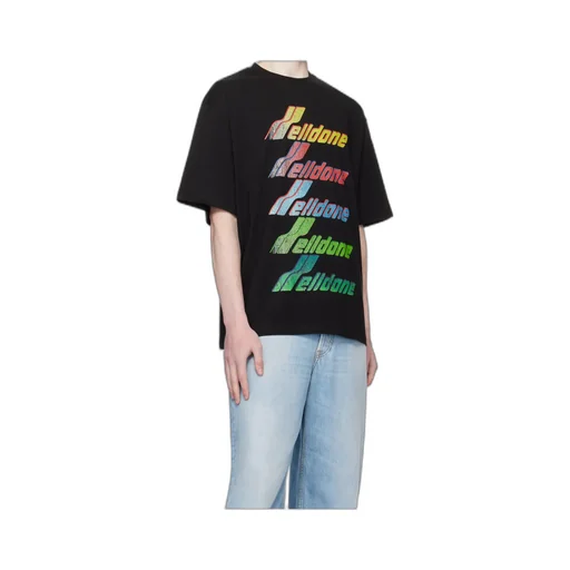 We11Done Rainbow Logo Crewneck T-Shirt