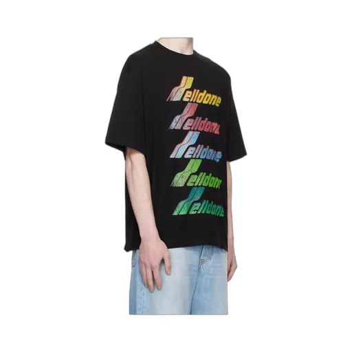 We11Done Rainbow Logo Crewneck T-Shirt