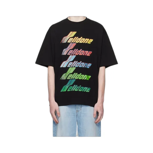 We11Done Rainbow Logo Crewneck T-Shirt