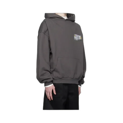 Cassette-Print Hooded Top