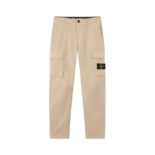 Stone Island Logo Patch Straight-Leg Trousers